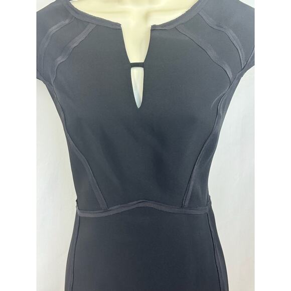 Luxury Designer Rebecca Taylor Black Cap Sleeve Dress  – Size 6 - Picture 1 of 14